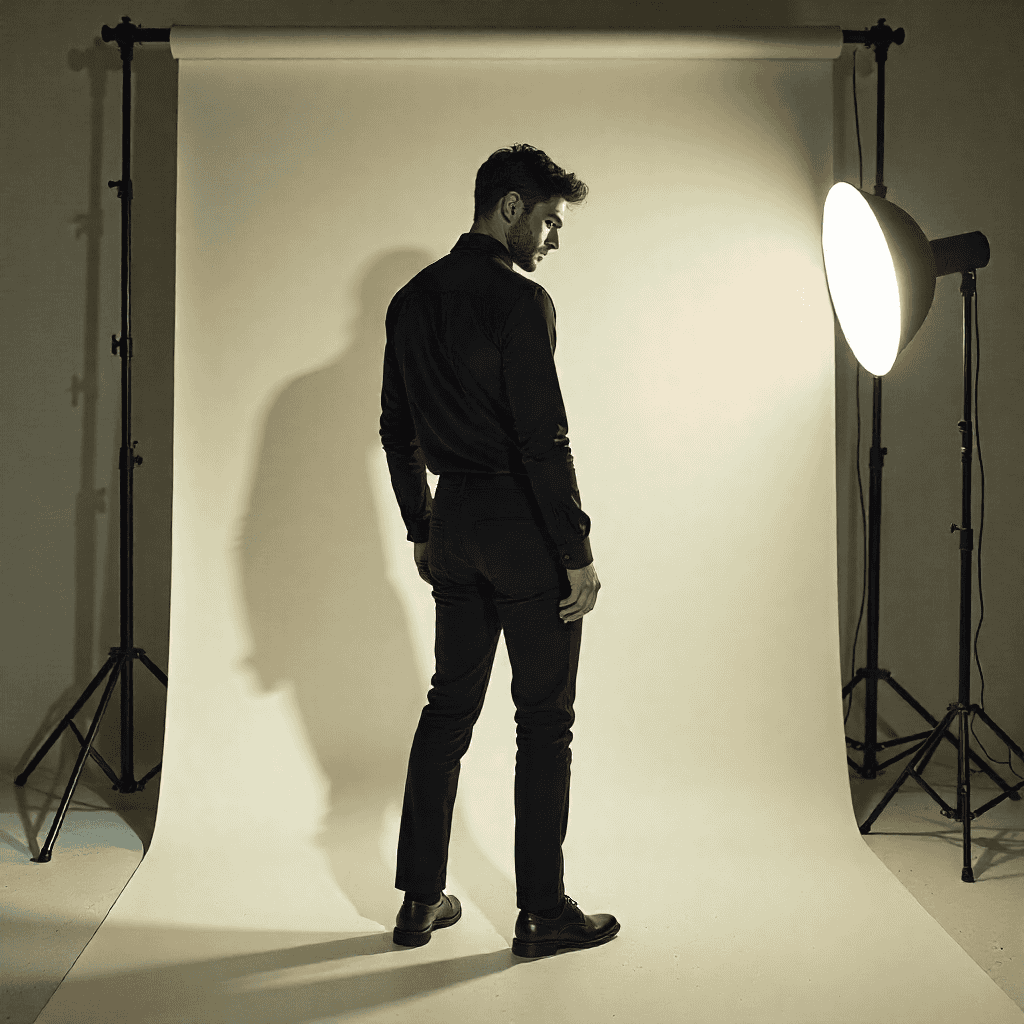 Branding photography setup inside studio